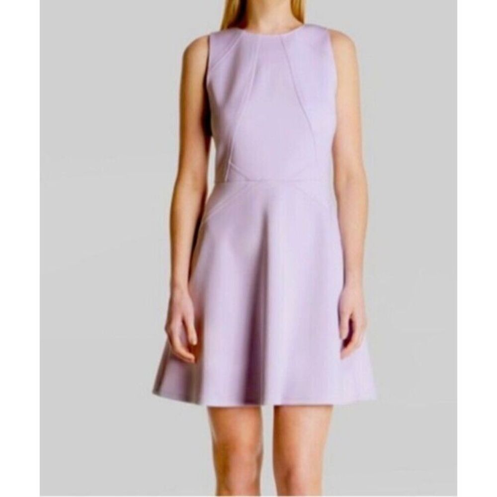 Ted Baker Dress Size 3 (6/8 ) Purple Lilac Scuba Mitton Skater